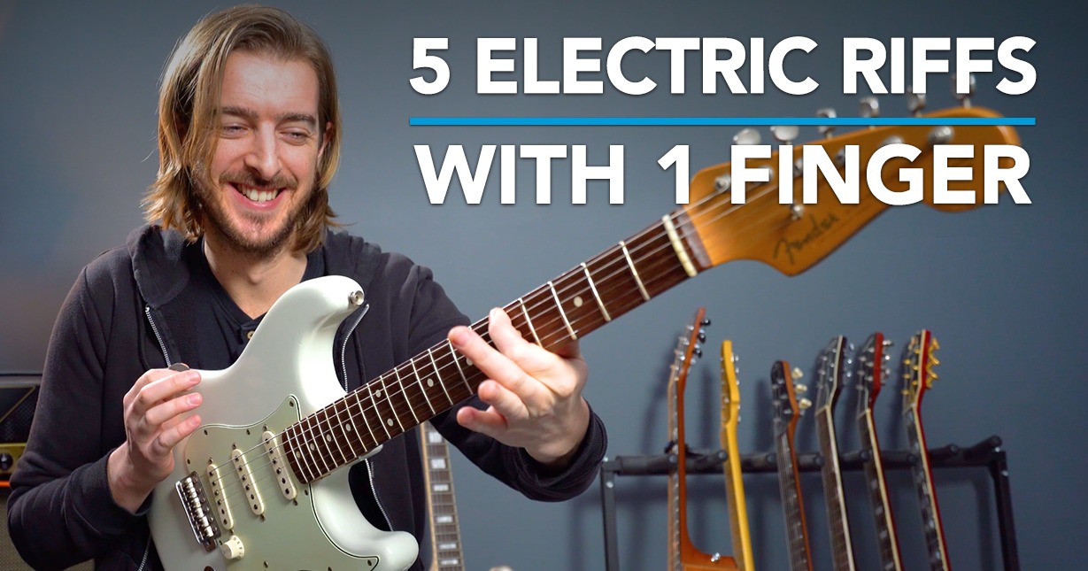 Play 5 ELECTRIC Guitar Riffs With 1 Finger Videos